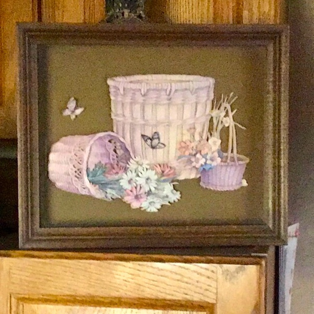🎉🎉Host Pick🎉🎉⬇️Price Drop⬇️Vintage 2 framed shadowbox decoupage wallhanging